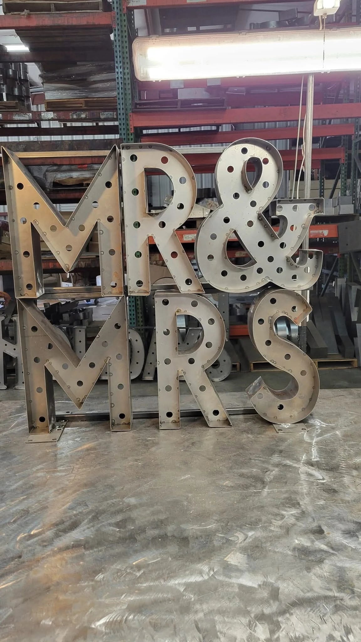 Custom letterforms ready for wiring