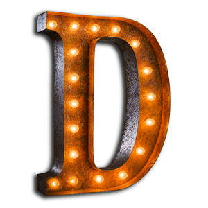 Light Up Letter D