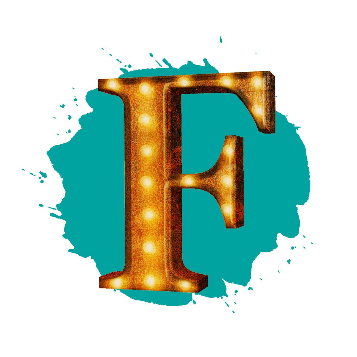 24" Vintage Rust Letter Lights