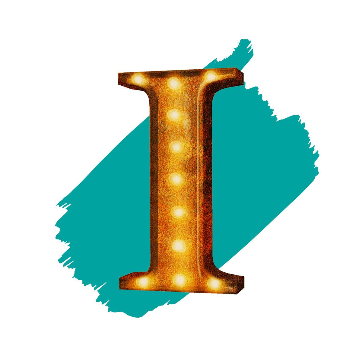 24" Vintage Rust Letter Lights