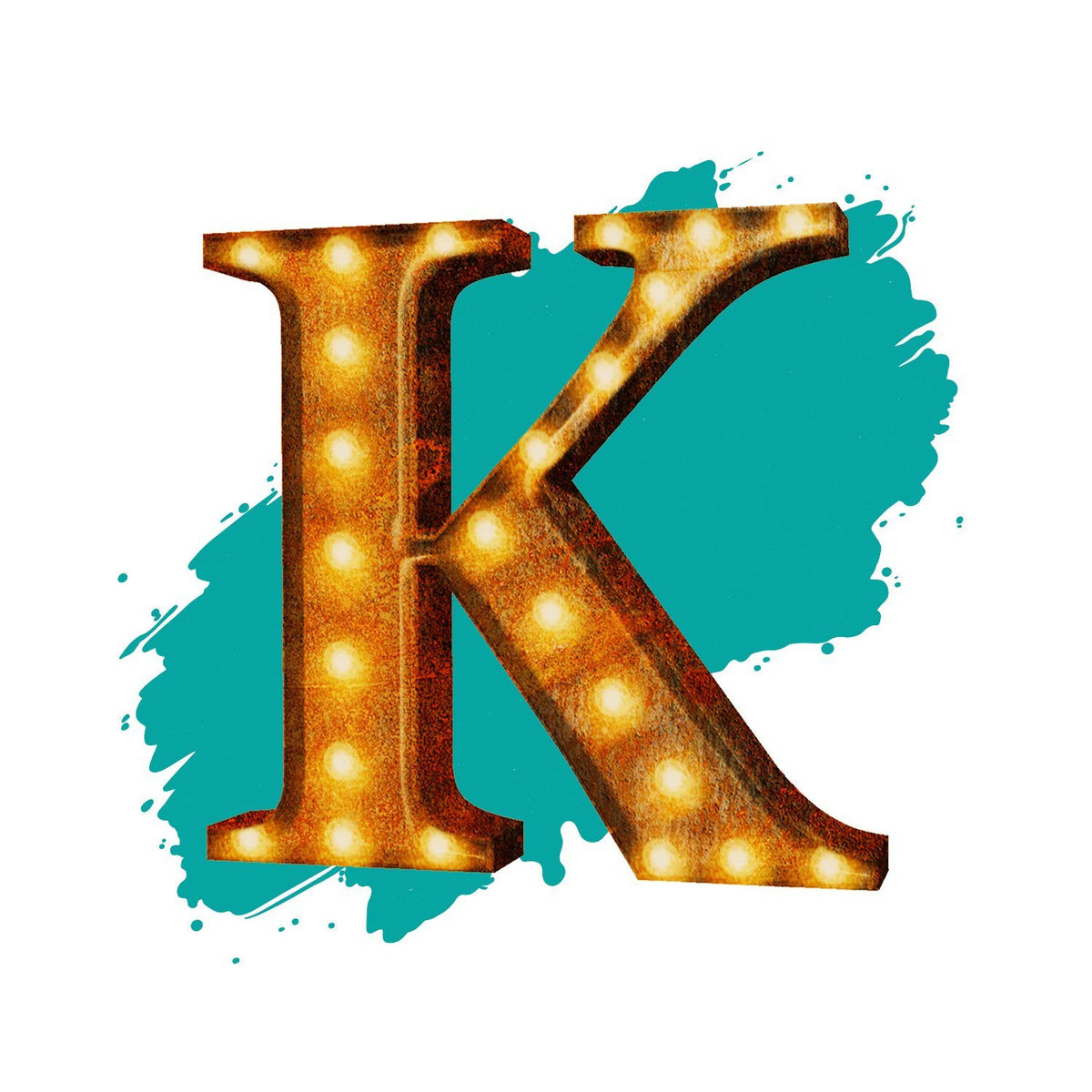 24" Vintage Rust Letter Lights