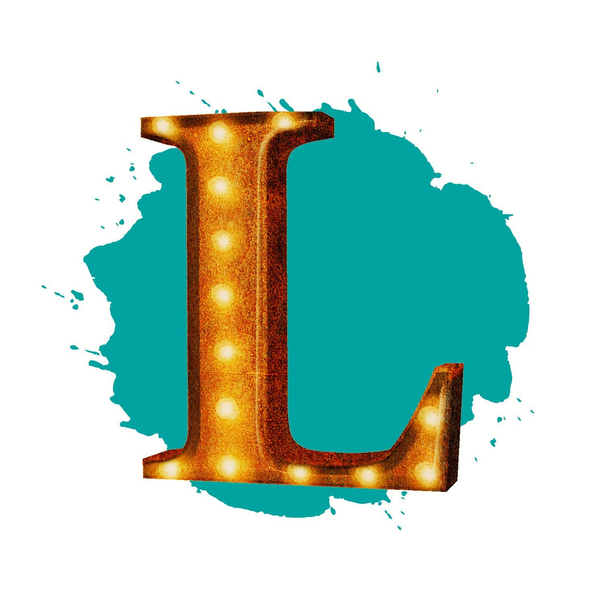 24" Vintage Rust Letter Lights