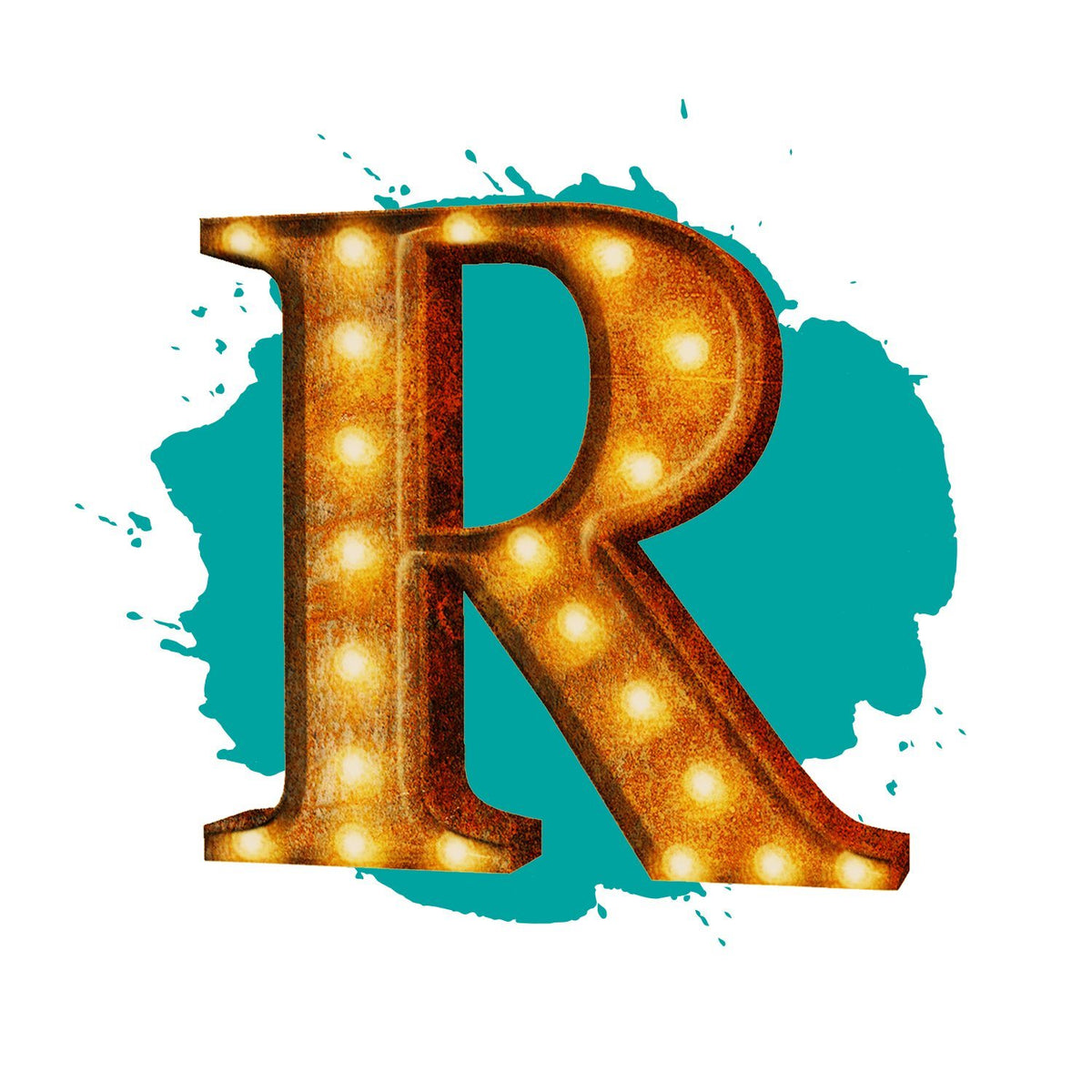 24" Vintage Rust Letter Lights