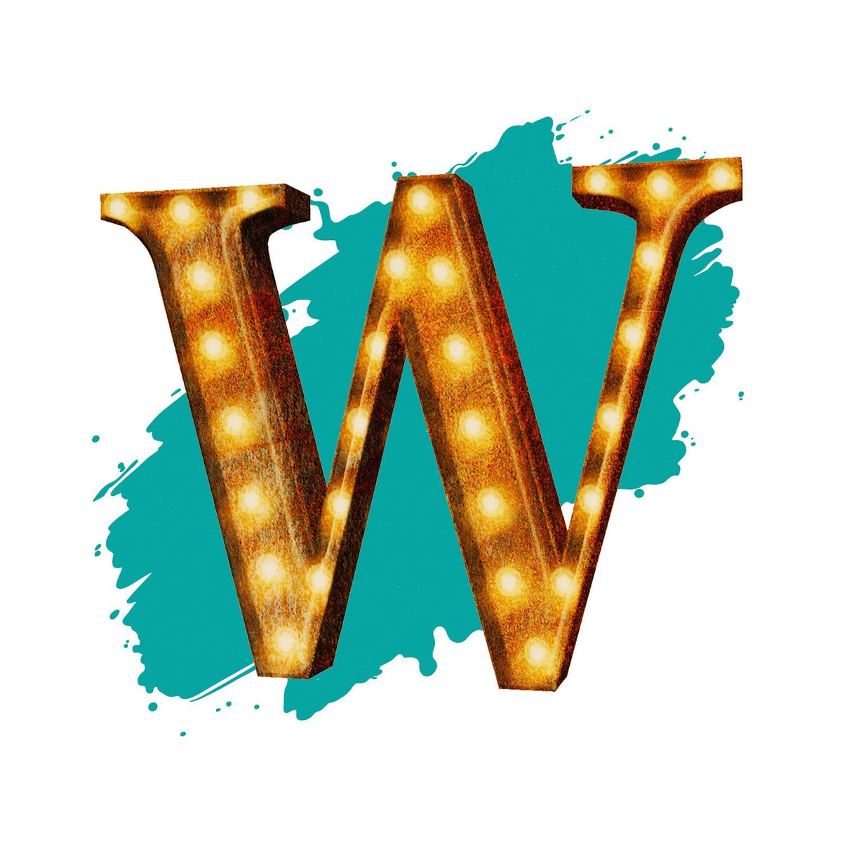 24" Vintage Rust Letter Lights