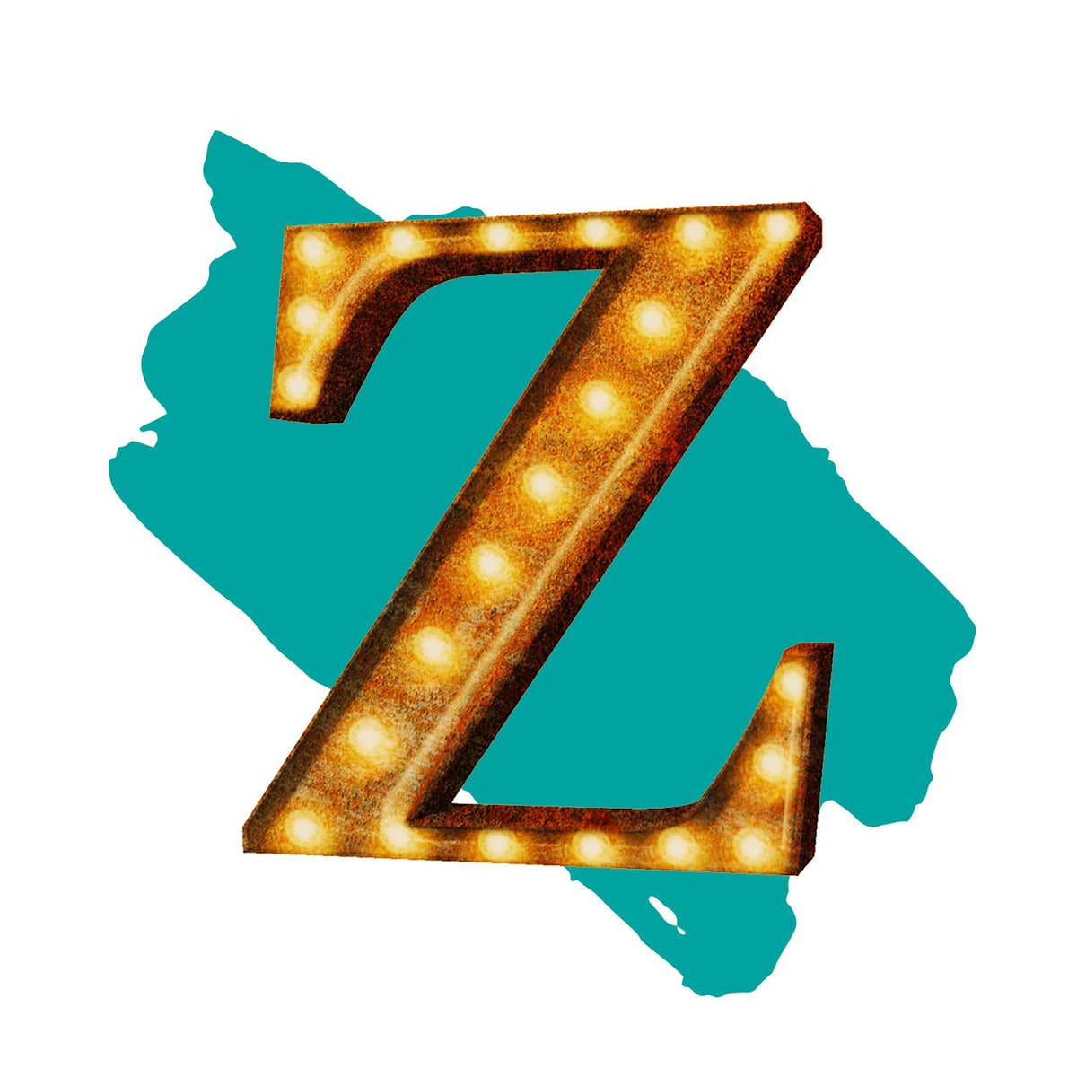 24" Vintage Rust Letter Lights