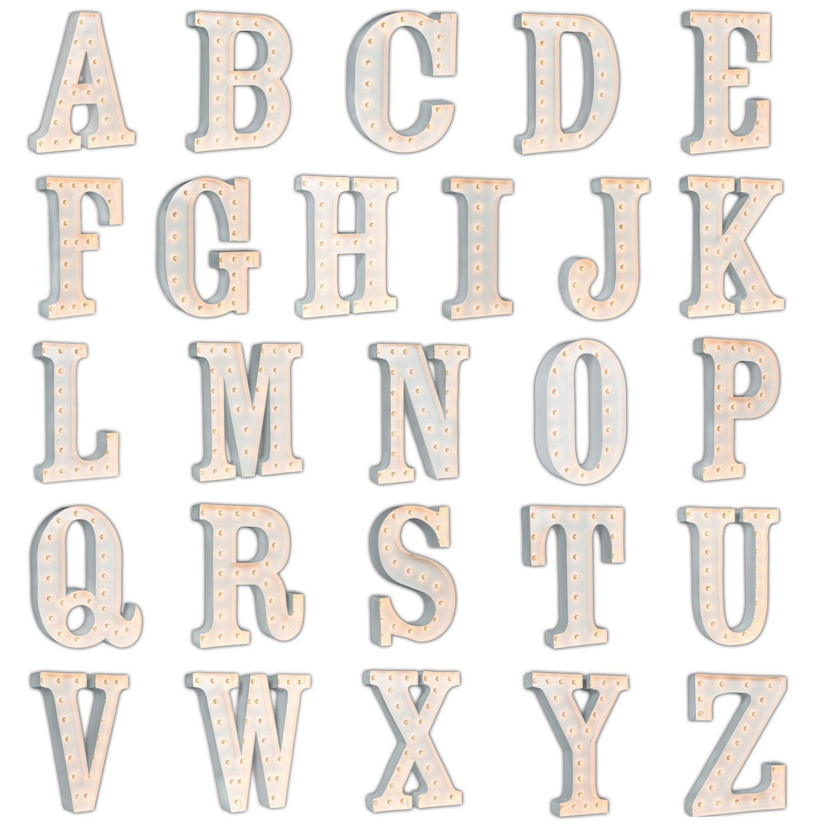 Gloss White - 24" Gloss White Letter Lights