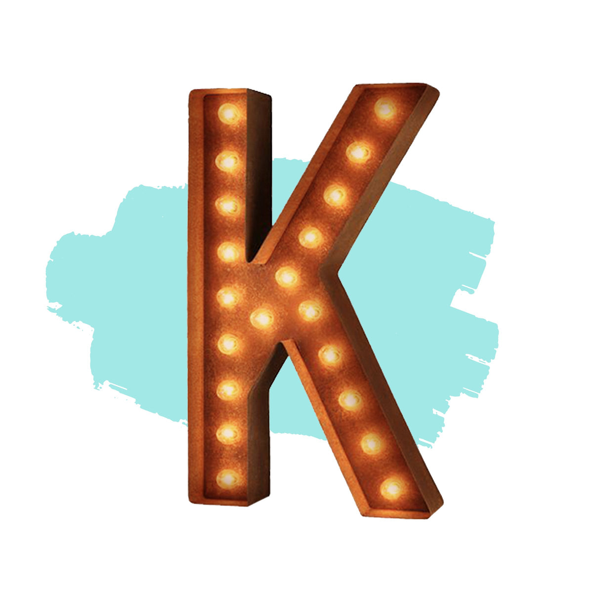 Modern Rust - 12" Modern Rust Letter Lights