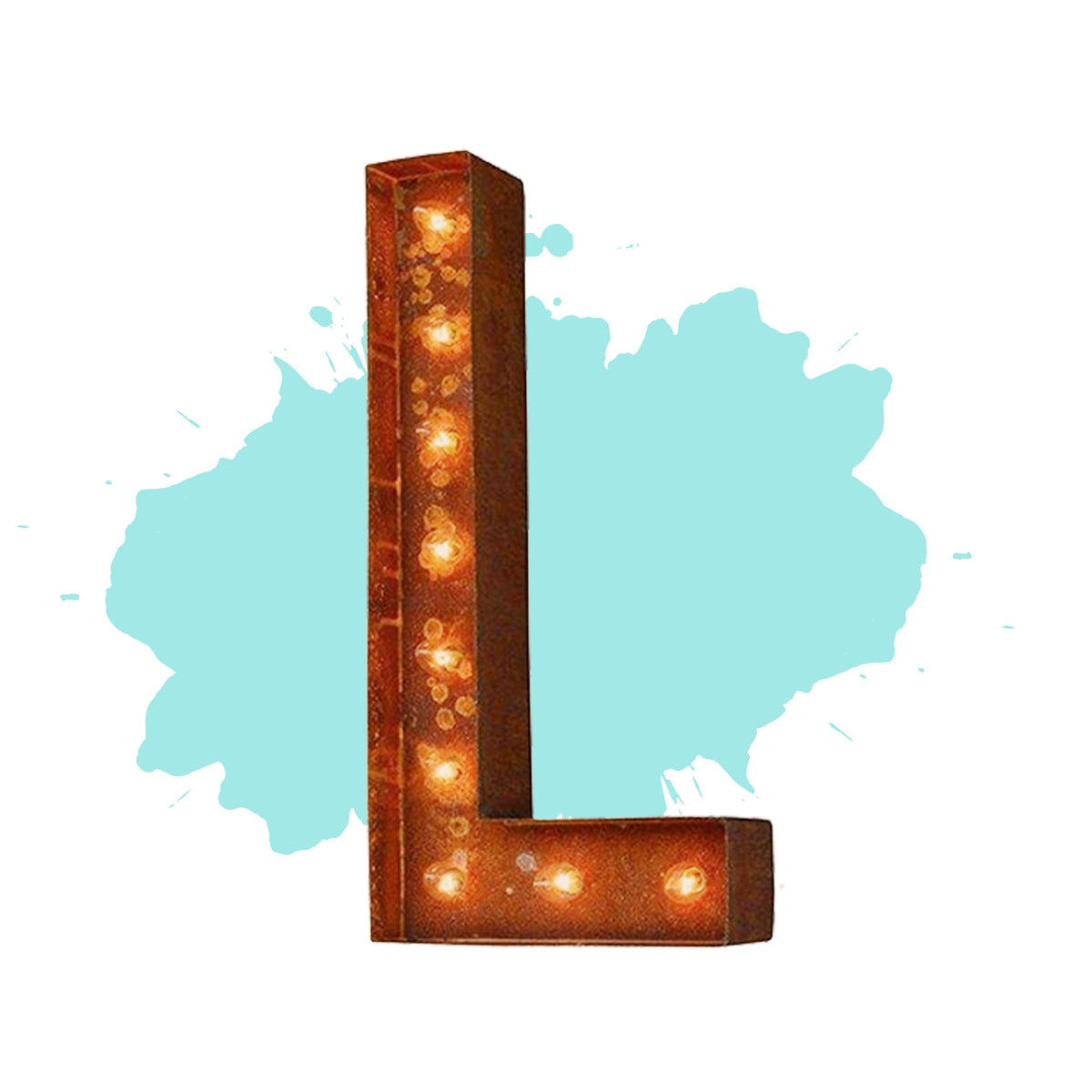 Modern Rust - 12" Modern Rust Letter Lights
