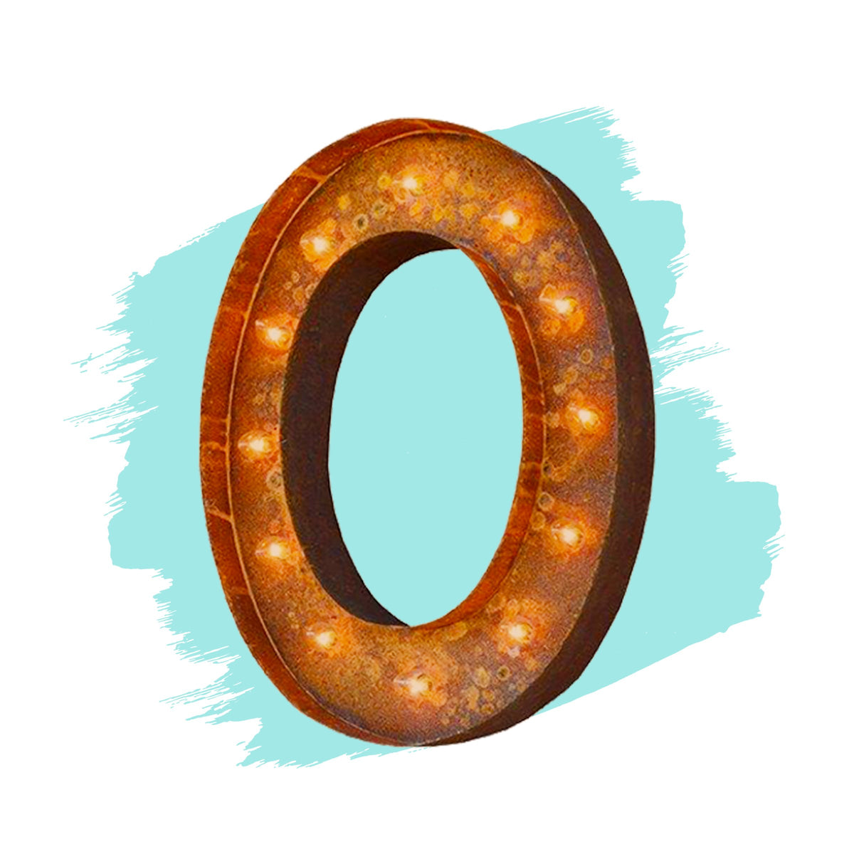 Modern Rust - 12" Modern Rust Letter Lights