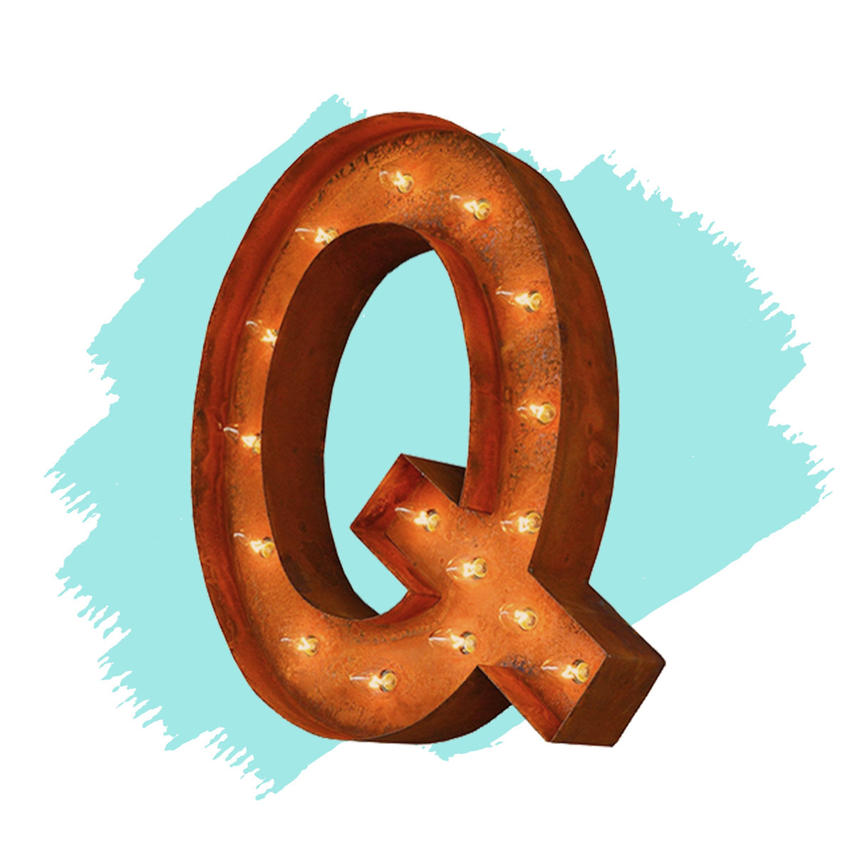 Modern Rust - 12" Modern Rust Letter Lights