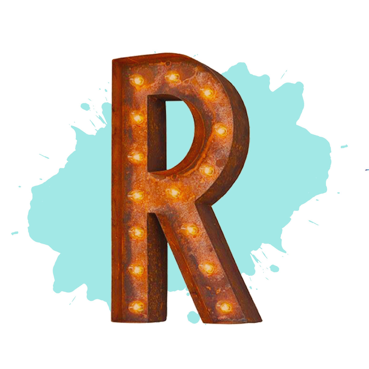 Modern Rust - 12" Modern Rust Letter Lights