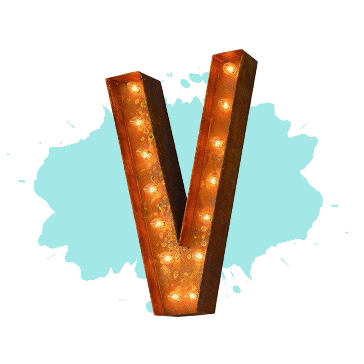 Modern Rust - 12" Modern Rust Letter Lights