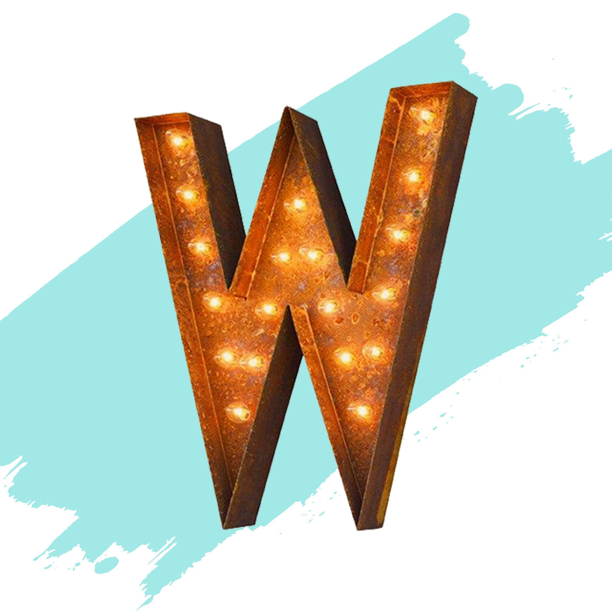 Modern Rust - 12" Modern Rust Letter Lights