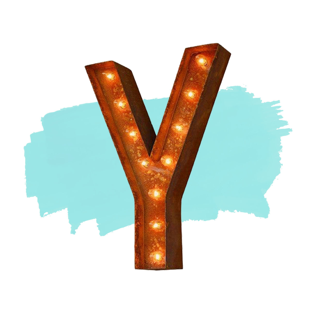 Modern Rust - 12" Modern Rust Letter Lights