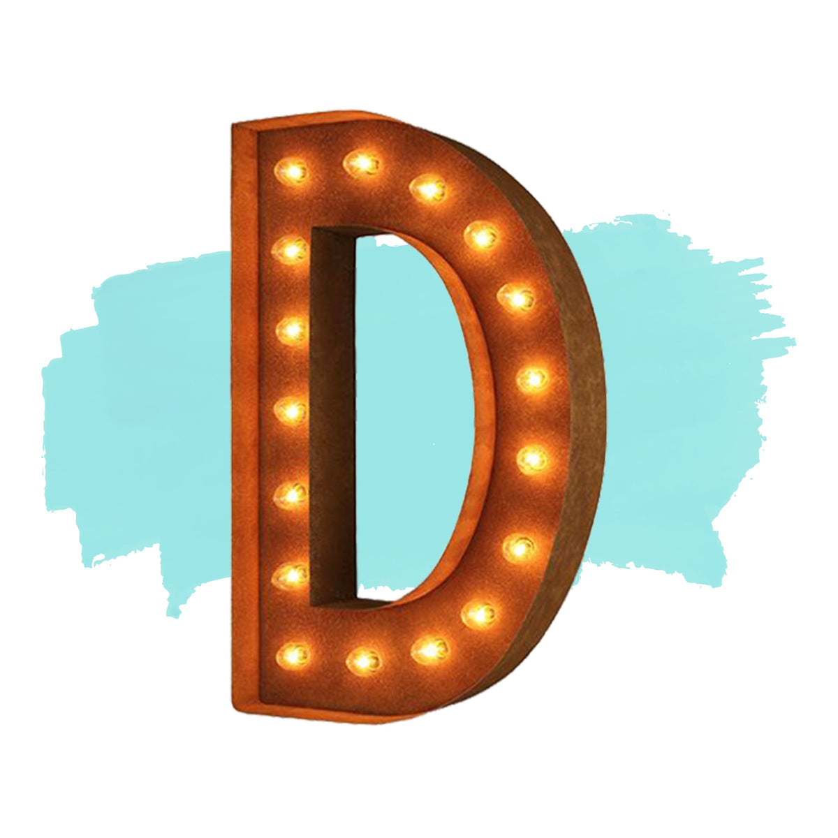 Modern Rust - 12" Modern Rust Letter Lights