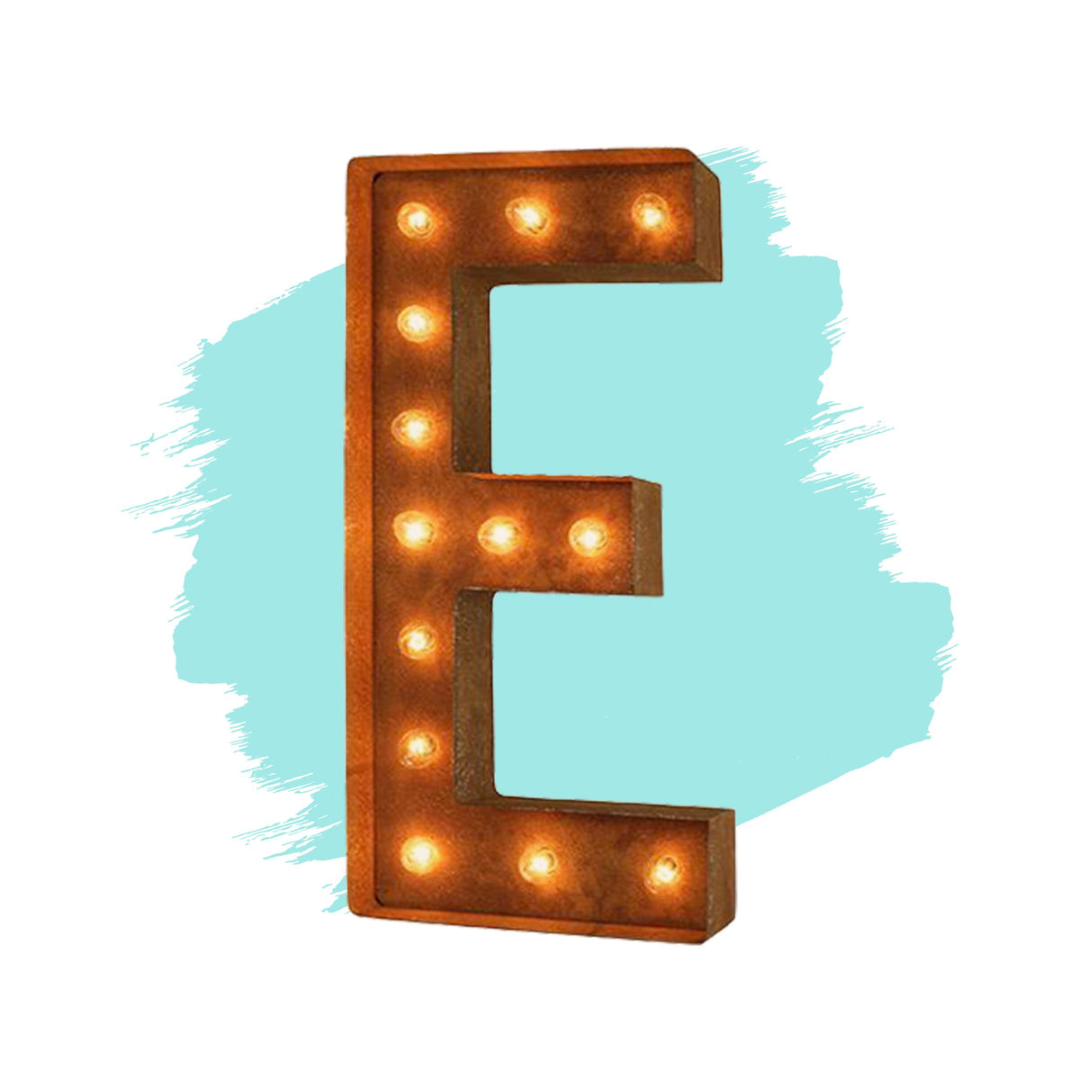 Modern Rust - 12" Modern Rust Letter Lights