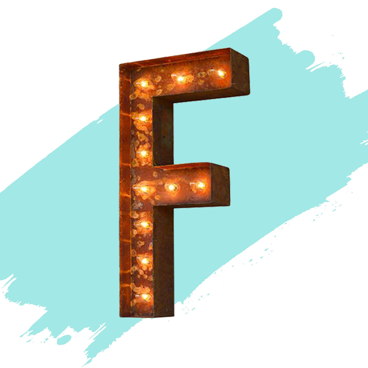 Modern Rust - 12" Modern Rust Letter Lights