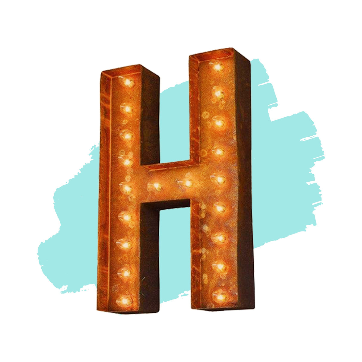 Modern Rust - 12" Modern Rust Letter Lights