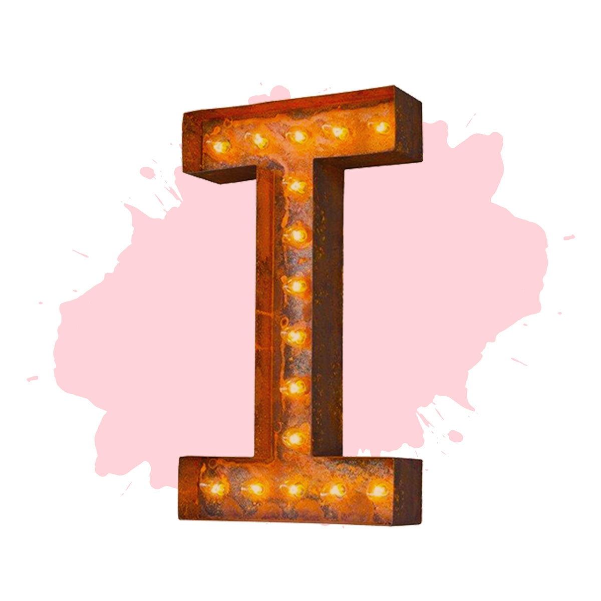 Modern Rust - 24" Modern Rust Letter Lights