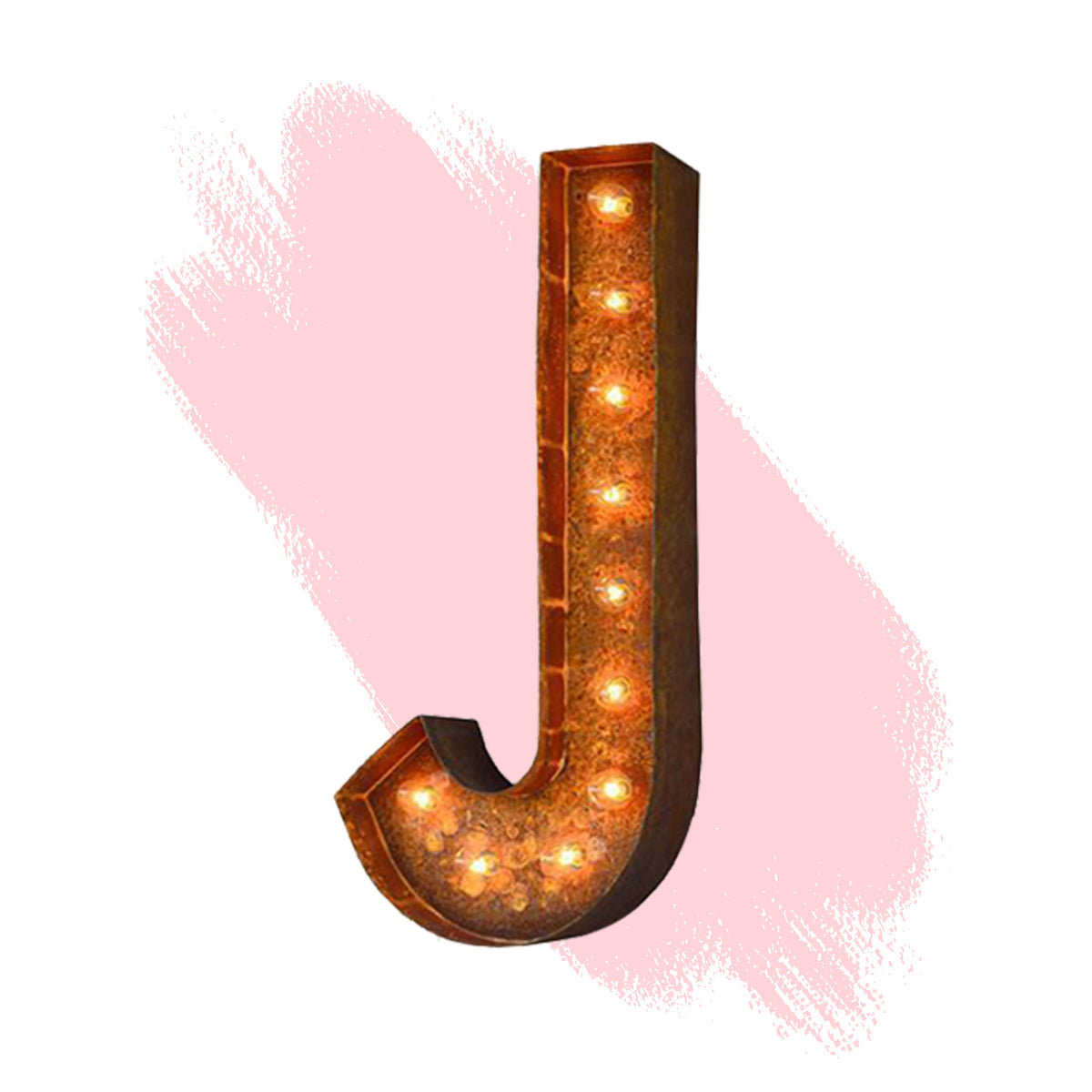 Modern Rust - 24" Modern Rust Letter Lights