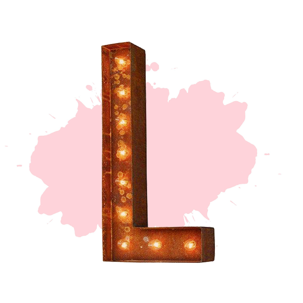 Modern Rust - 24" Modern Rust Letter Lights