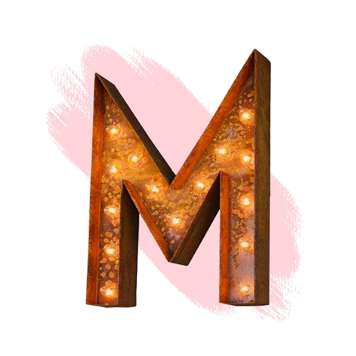 Modern Rust - 24" Modern Rust Letter Lights