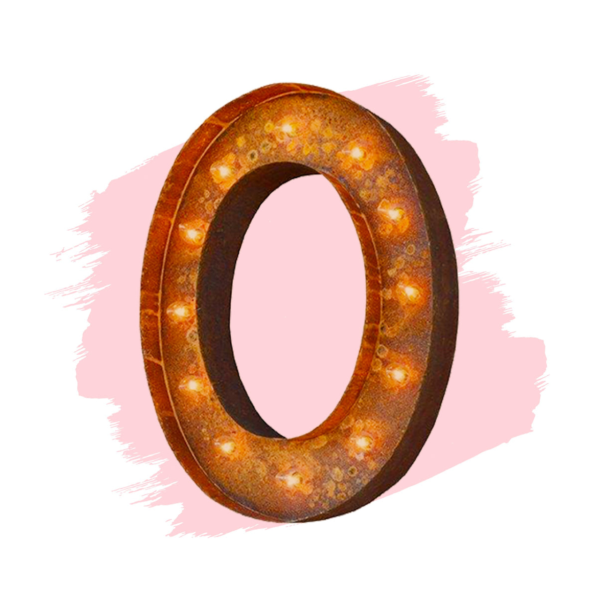 Modern Rust - 24" Modern Rust Letter Lights