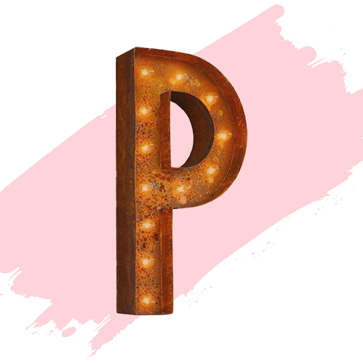 Modern Rust - 24" Modern Rust Letter Lights