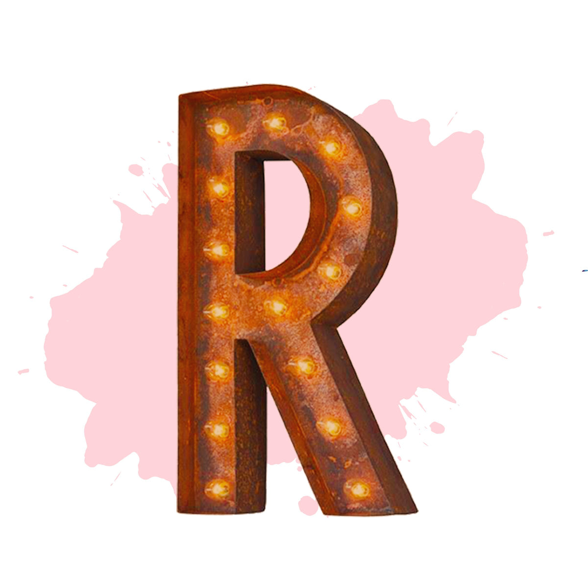 Modern Rust - 24" Modern Rust Letter Lights