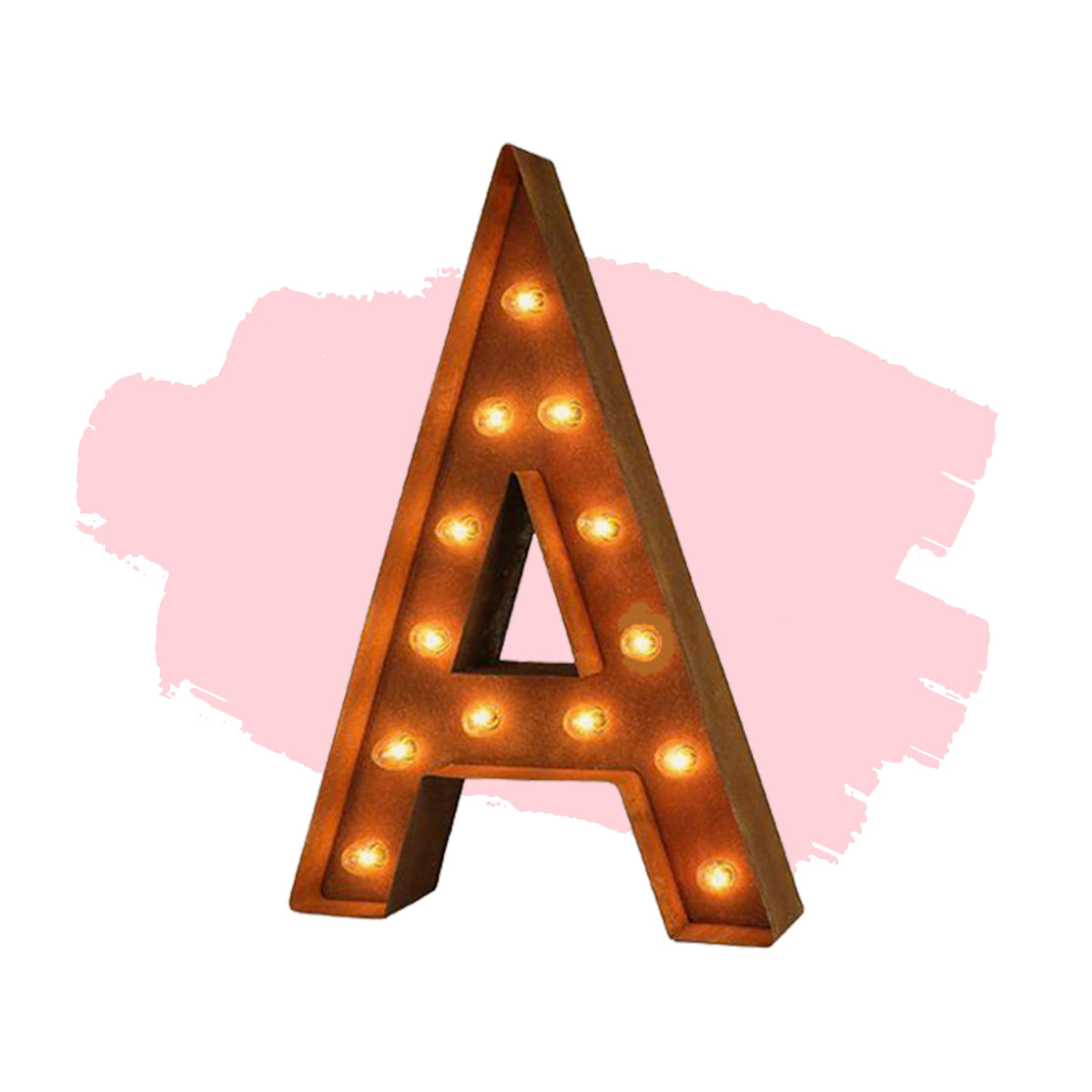 Modern Rust - 24" Modern Rust Letter Lights