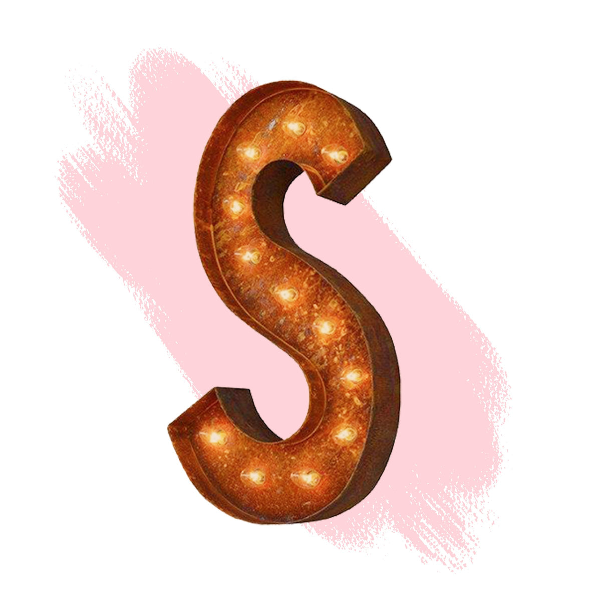 Modern Rust - 24" Modern Rust Letter Lights
