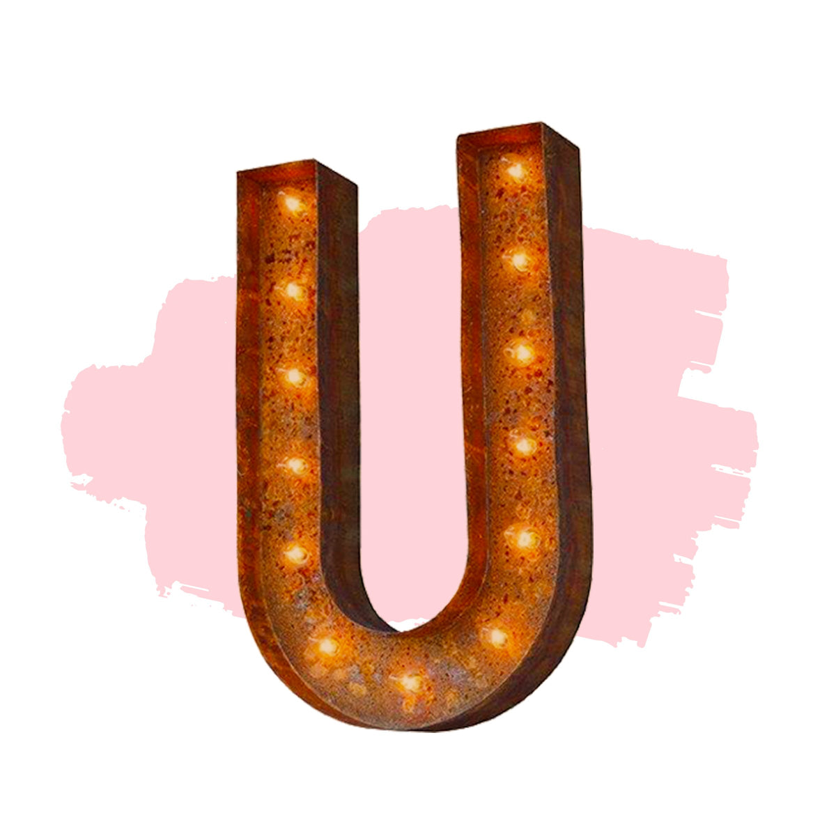 Modern Rust - 24" Modern Rust Letter Lights