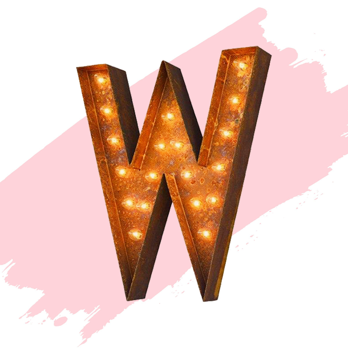 Modern Rust - 24" Modern Rust Letter Lights