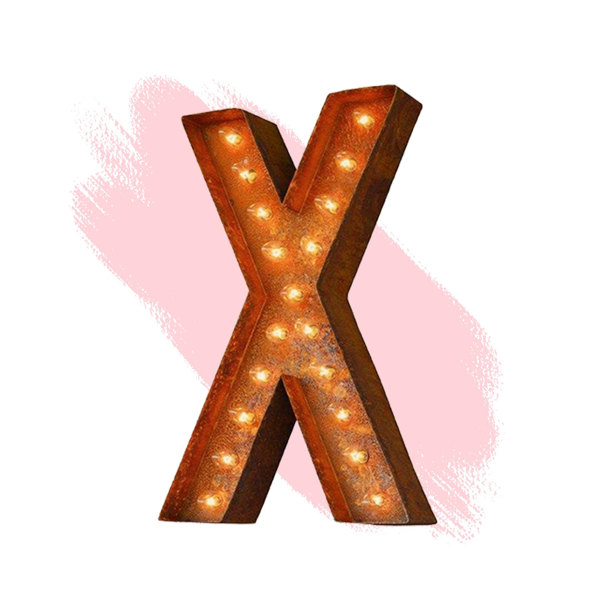 Modern Rust - 24" Modern Rust Letter Lights