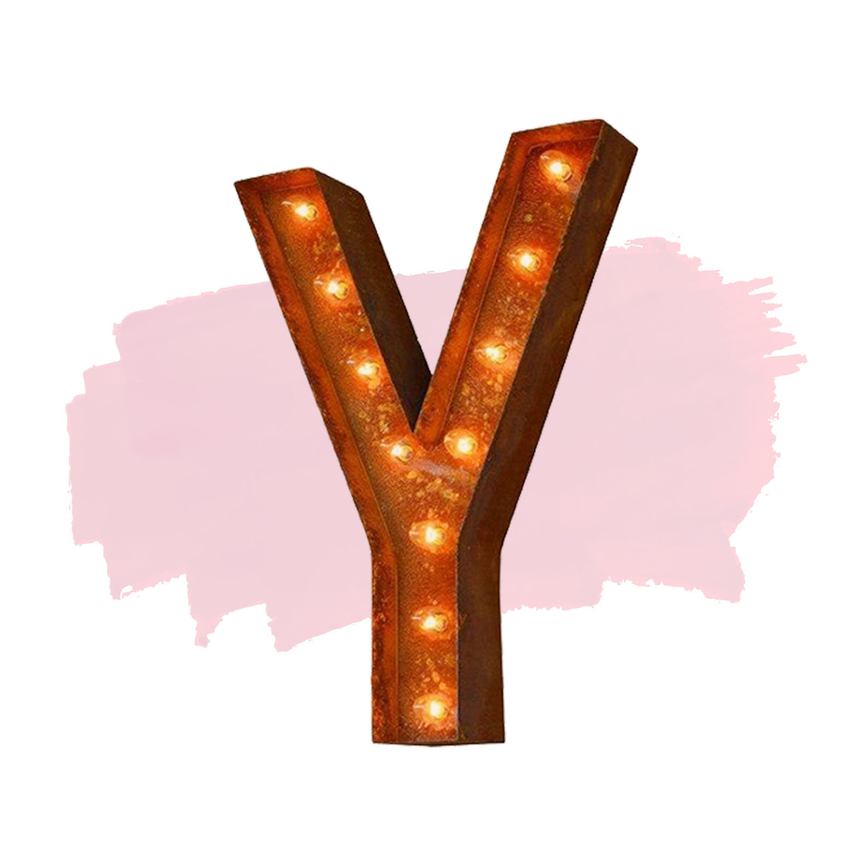 Modern Rust - 24" Modern Rust Letter Lights