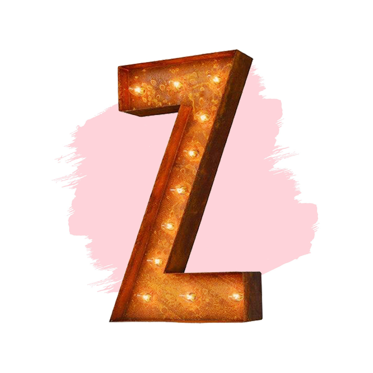 Modern Rust - 24" Modern Rust Letter Lights
