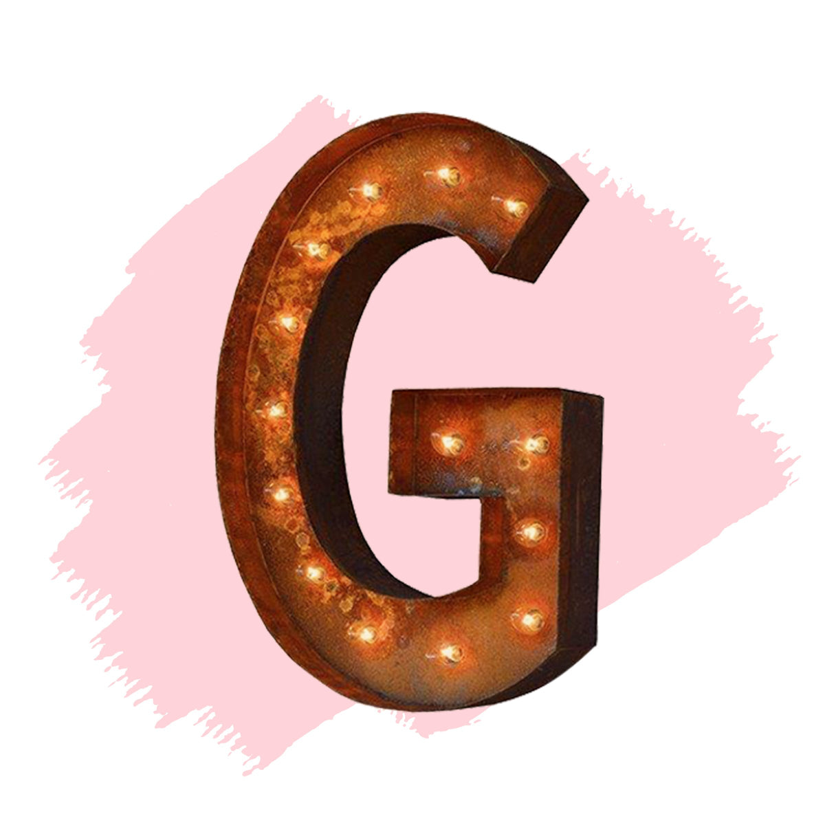 Modern Rust - 24" Modern Rust Letter Lights