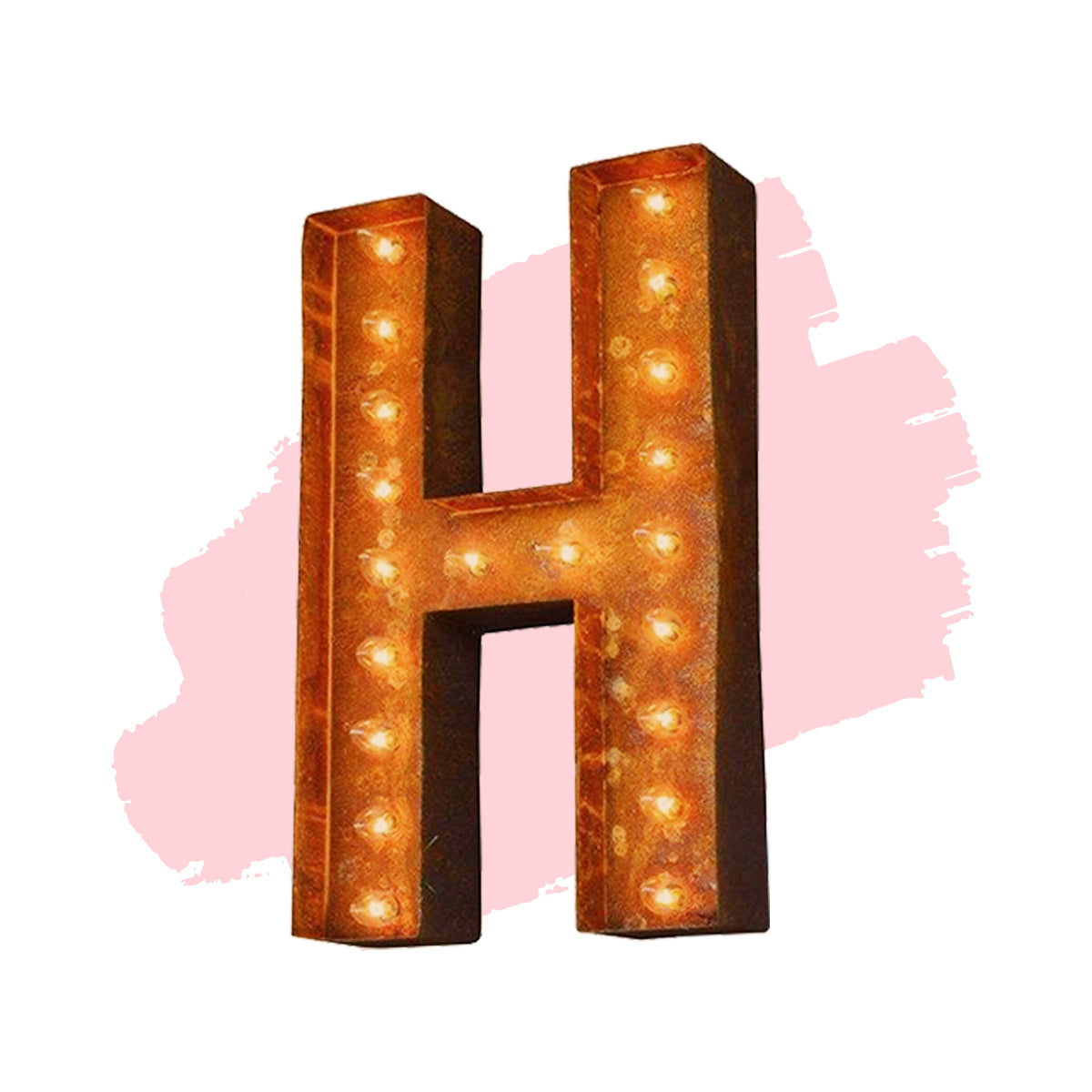 Modern Rust - 24" Modern Rust Letter Lights