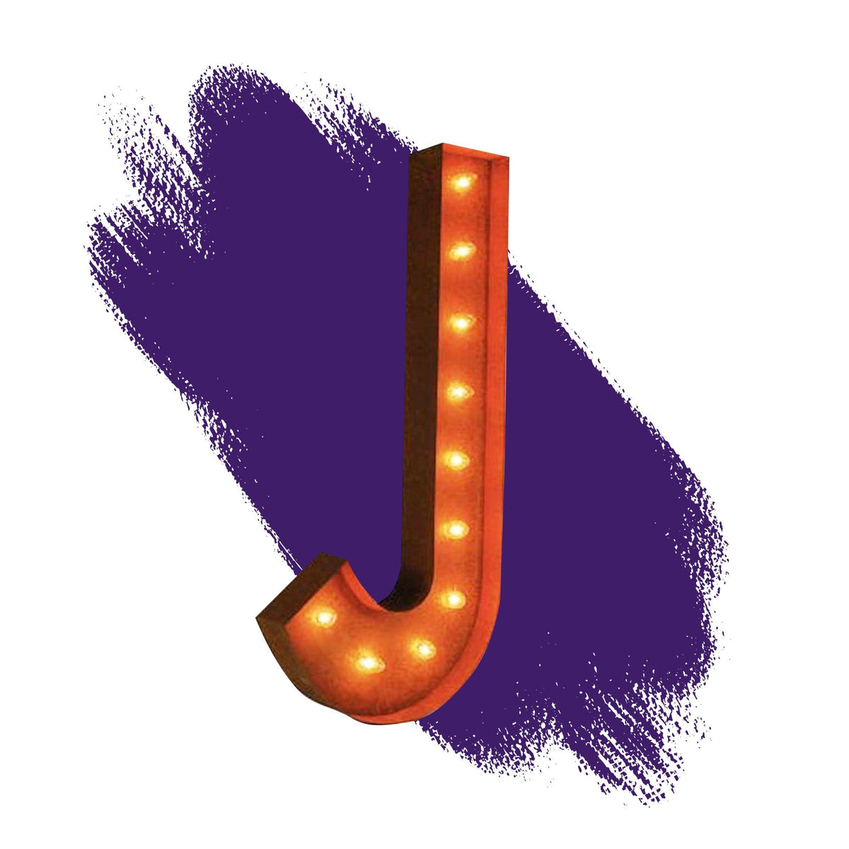 Modern Rust - 36" Large Rust Letter Lights