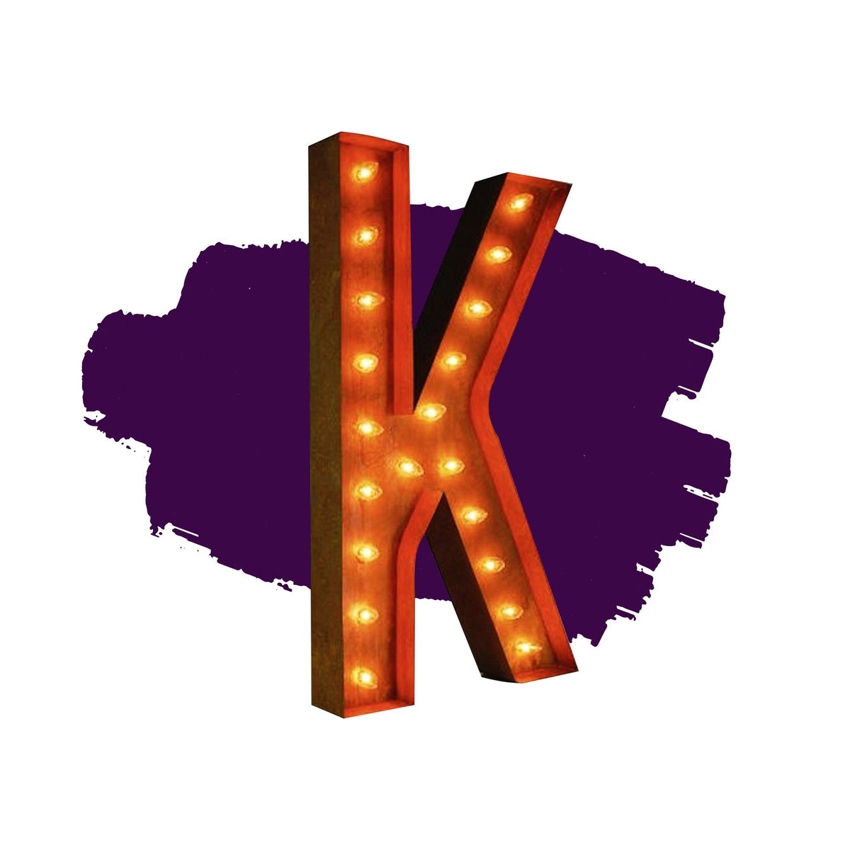 Modern Rust - 36" Large Rust Letter Lights