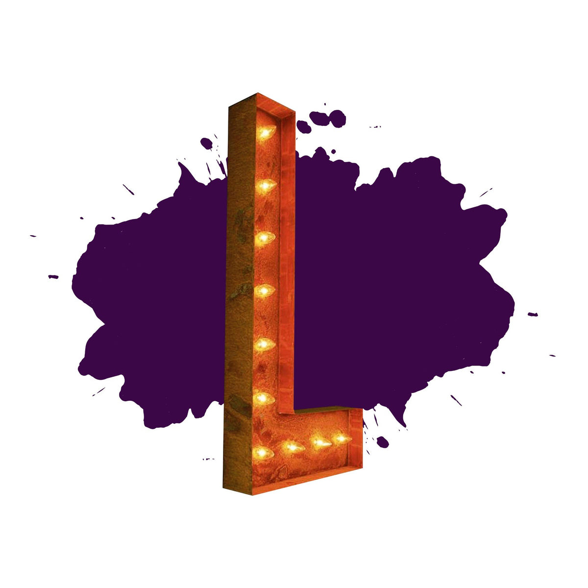 Modern Rust - 36" Large Rust Letter Lights
