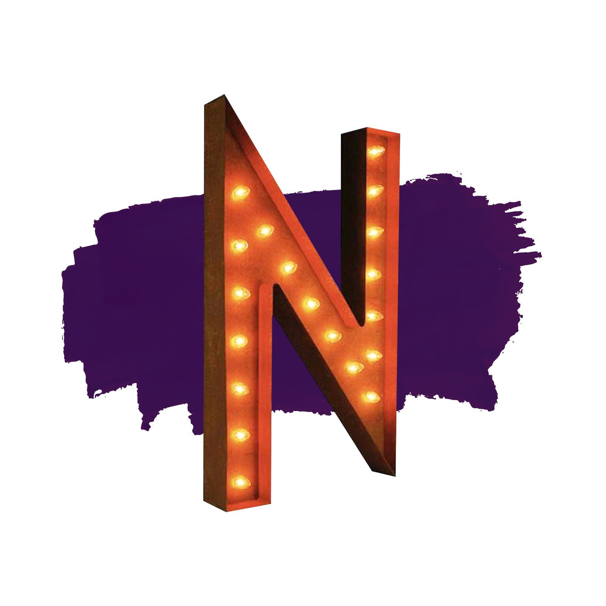 Modern Rust - 36" Large Rust Letter Lights