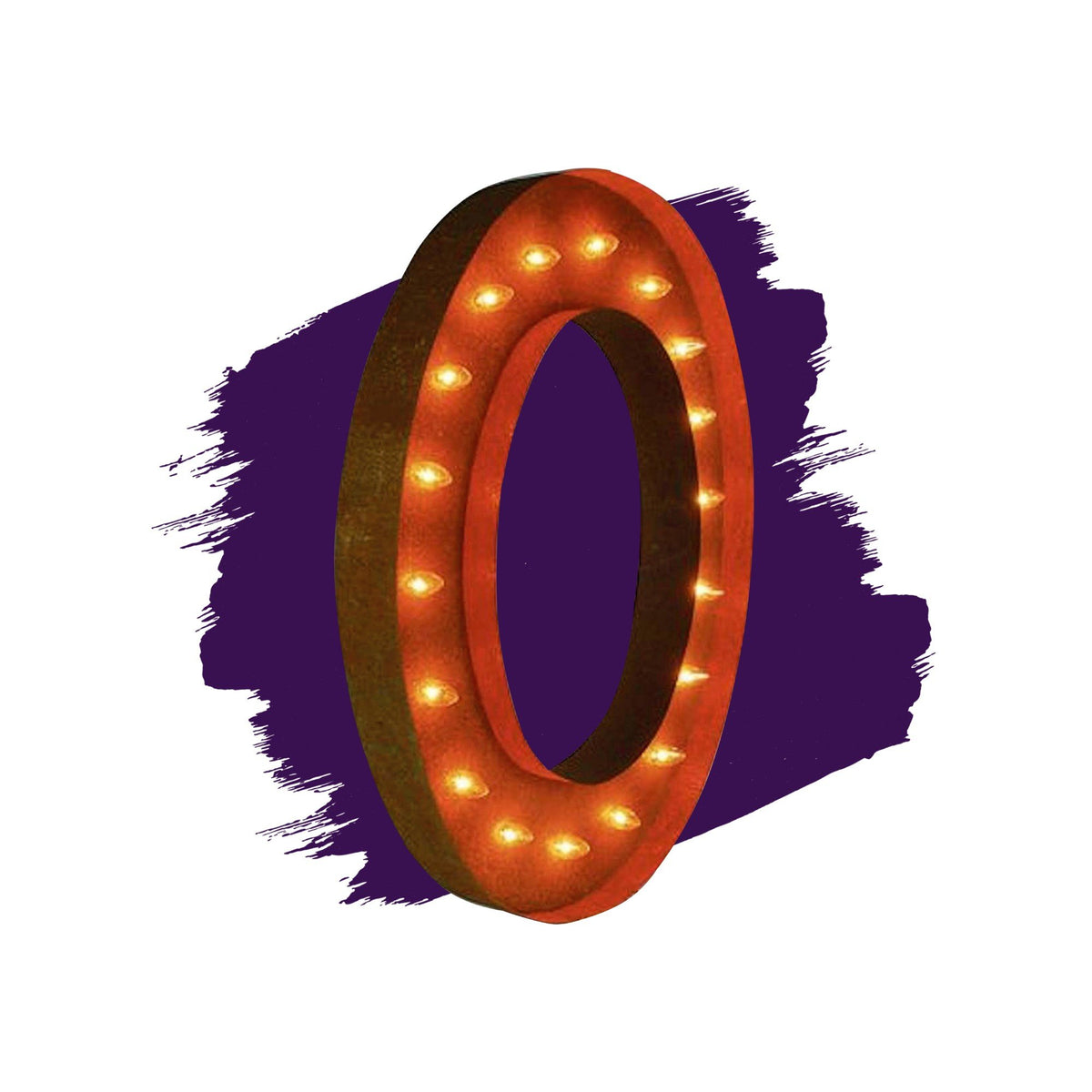 Modern Rust - 36" Large Rust Letter Lights