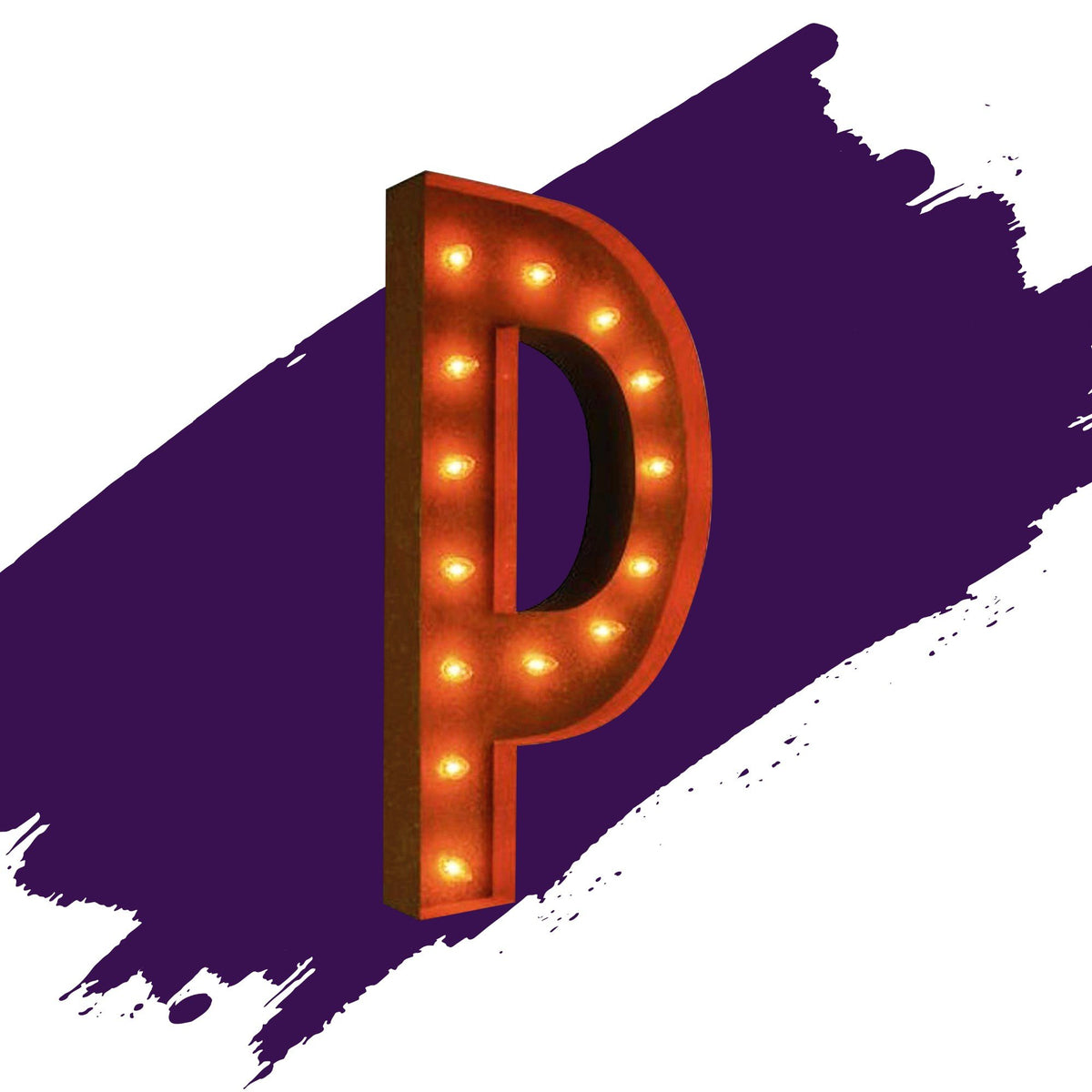 Modern Rust - 36" Large Rust Letter Lights