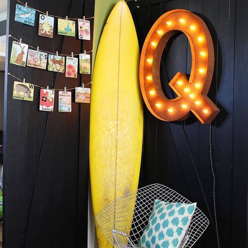 36" Large Rust Letter Lights