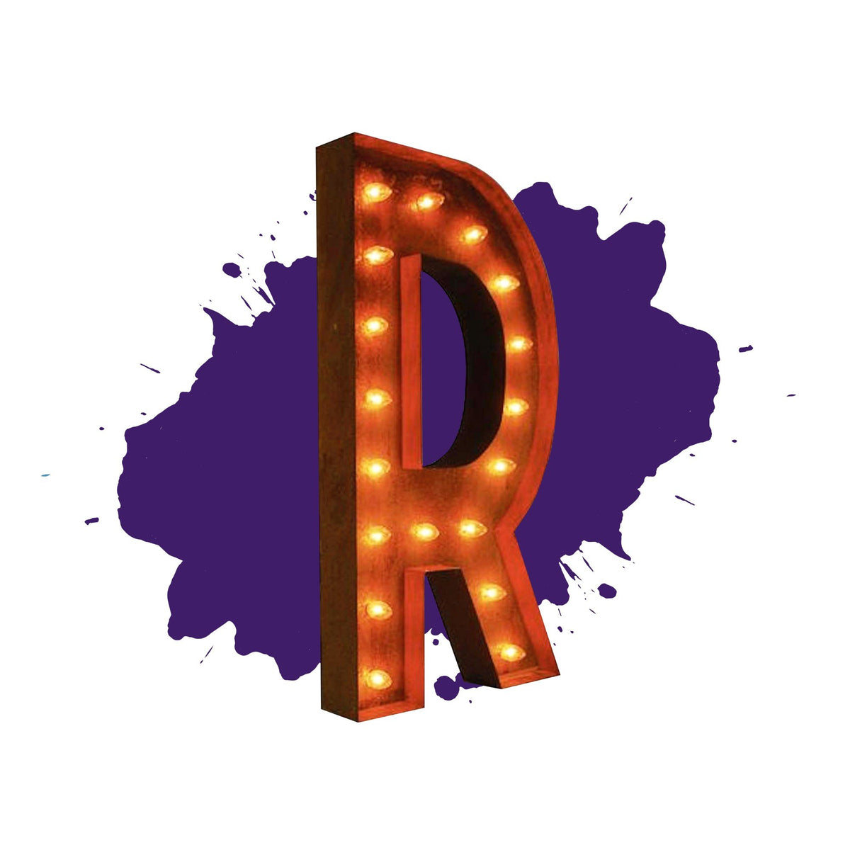 Modern Rust - 36" Large Rust Letter Lights