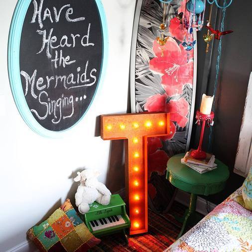 36" Large Rust Letter Lights