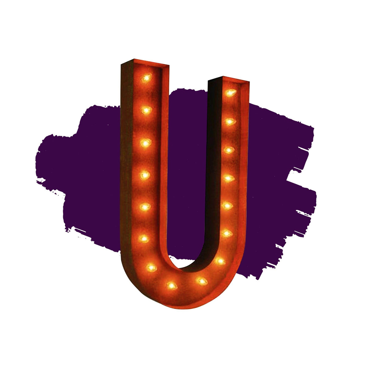 Modern Rust - 36" Large Rust Letter Lights