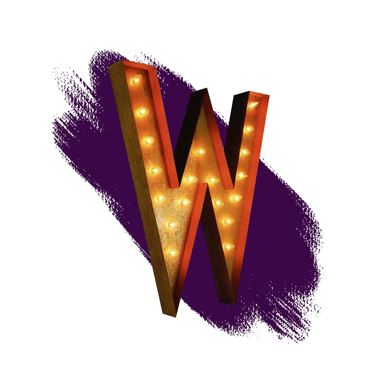 Modern Rust - 36" Large Rust Letter Lights