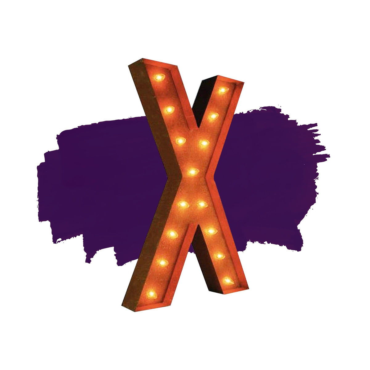 Modern Rust - 36" Large Rust Letter Lights